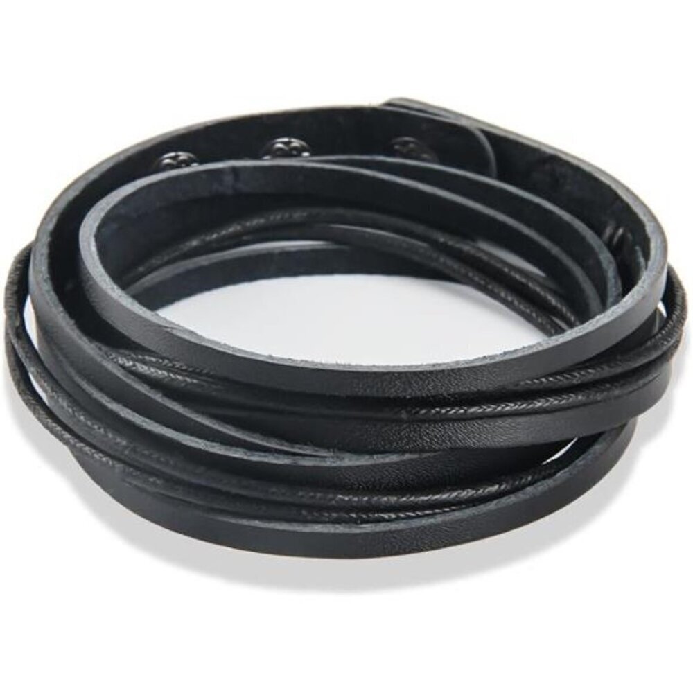 Genuine Leather Wrist Cuff Bracelet Adjustable Wrap